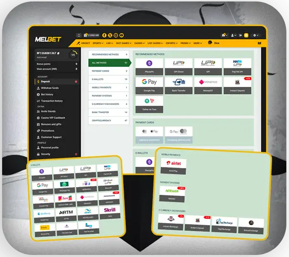 Selecting deposit methods