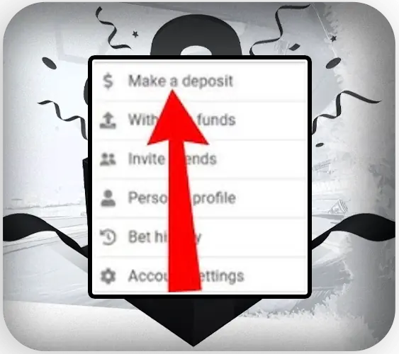 Go to the deposit section