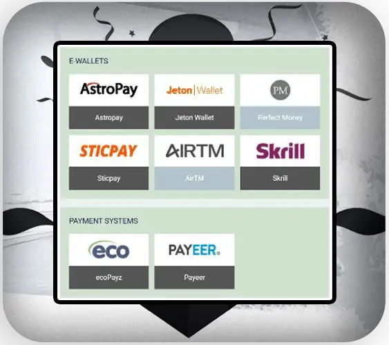 Select the current deposit method