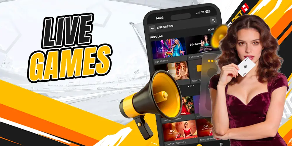 Play in live casino games